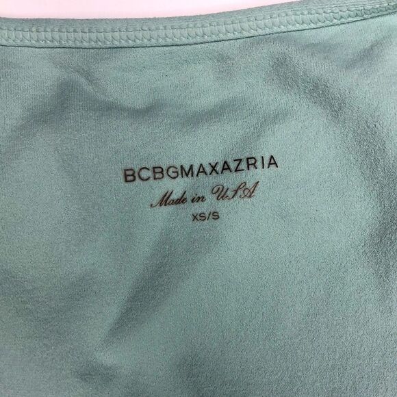 BCBGMaxazria "Mistie" V-neck Seamless Bodywear Aqua Mist Soft Tank Size XS/S NWT - Picture 5 of 6